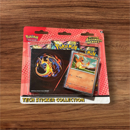 Pokémon TCG Mega Evolution Ascended Heroes Tech Sticker Collection - Charmander - Factory Sealed