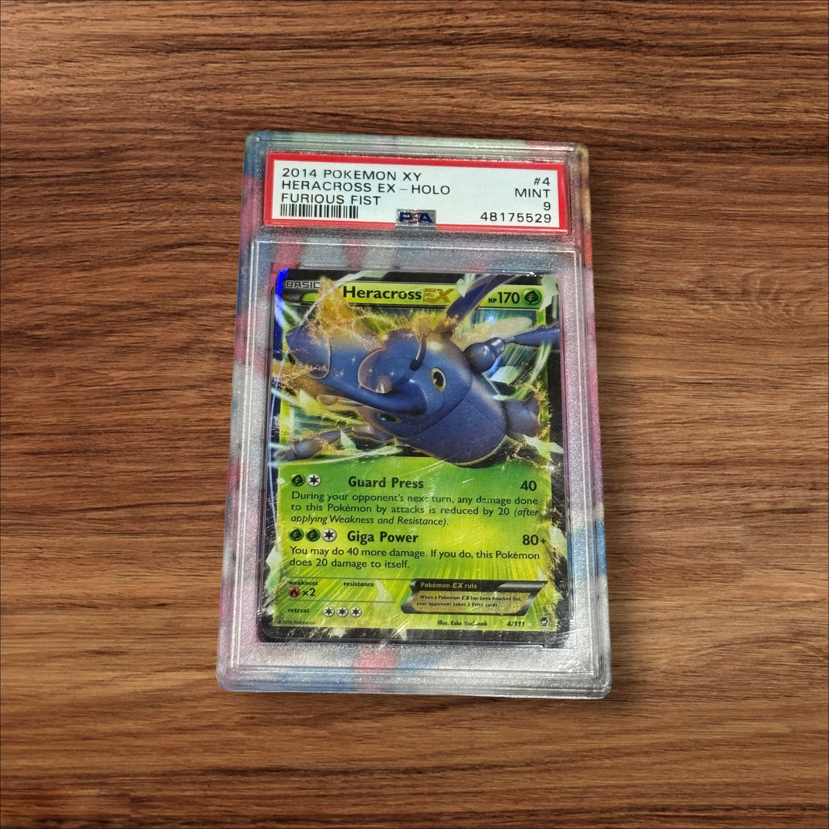 2014 Heracross EX- PSA 9 MINT