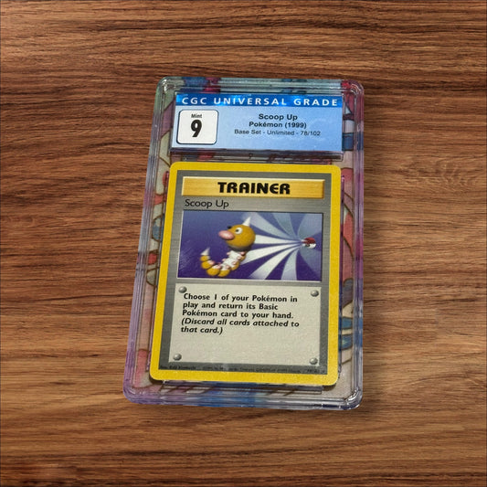 1999 Pokémon Base Set Scoop Up CGC 9 Mint – Vintage Trainer Card