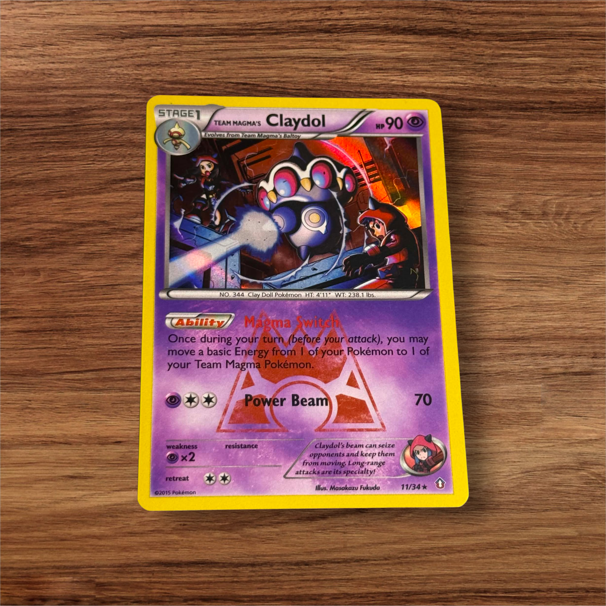Team Magma's Claydol 11/34 NM